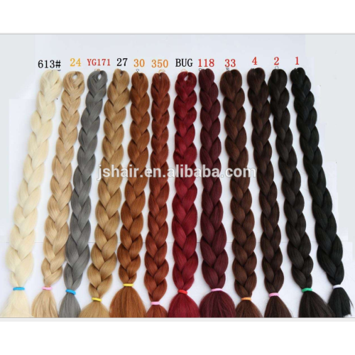 6A 7A 8A Thick ends Hot Selling Unprocessed synthetic hair, crochet braids with human hair extension